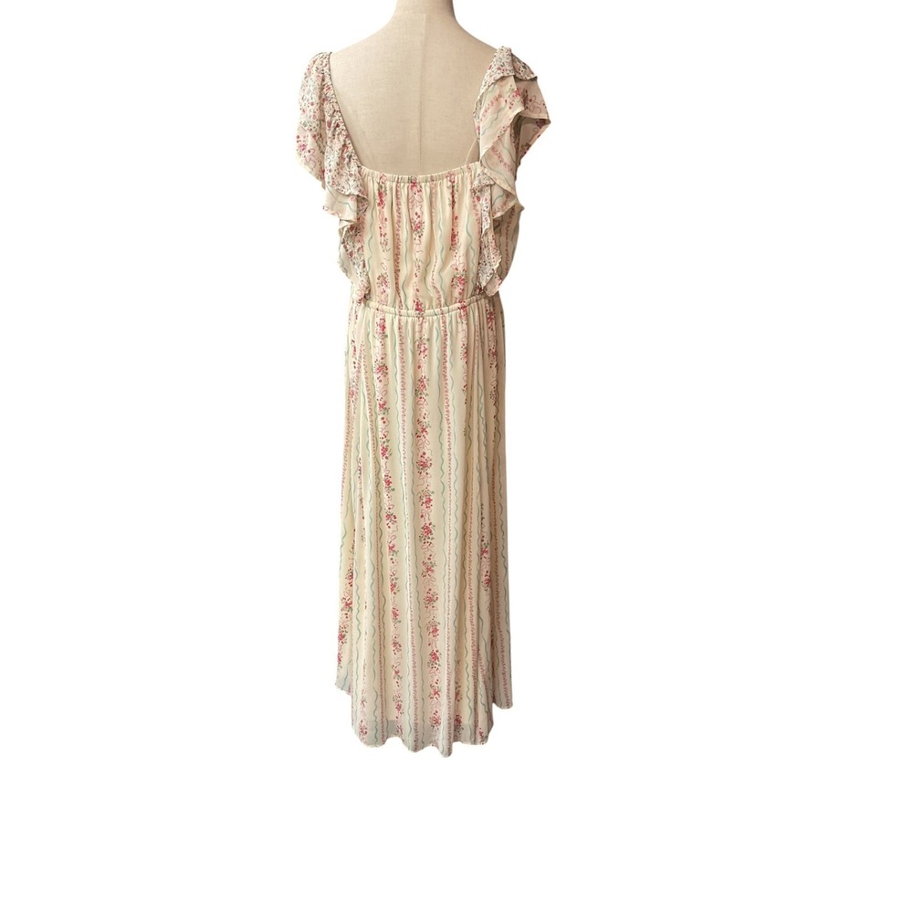 torrid Women's Ruffle Chiffon Cottagecore Sweetheart Neckline Midi Dress Sz XL - Picture 4 of 15
